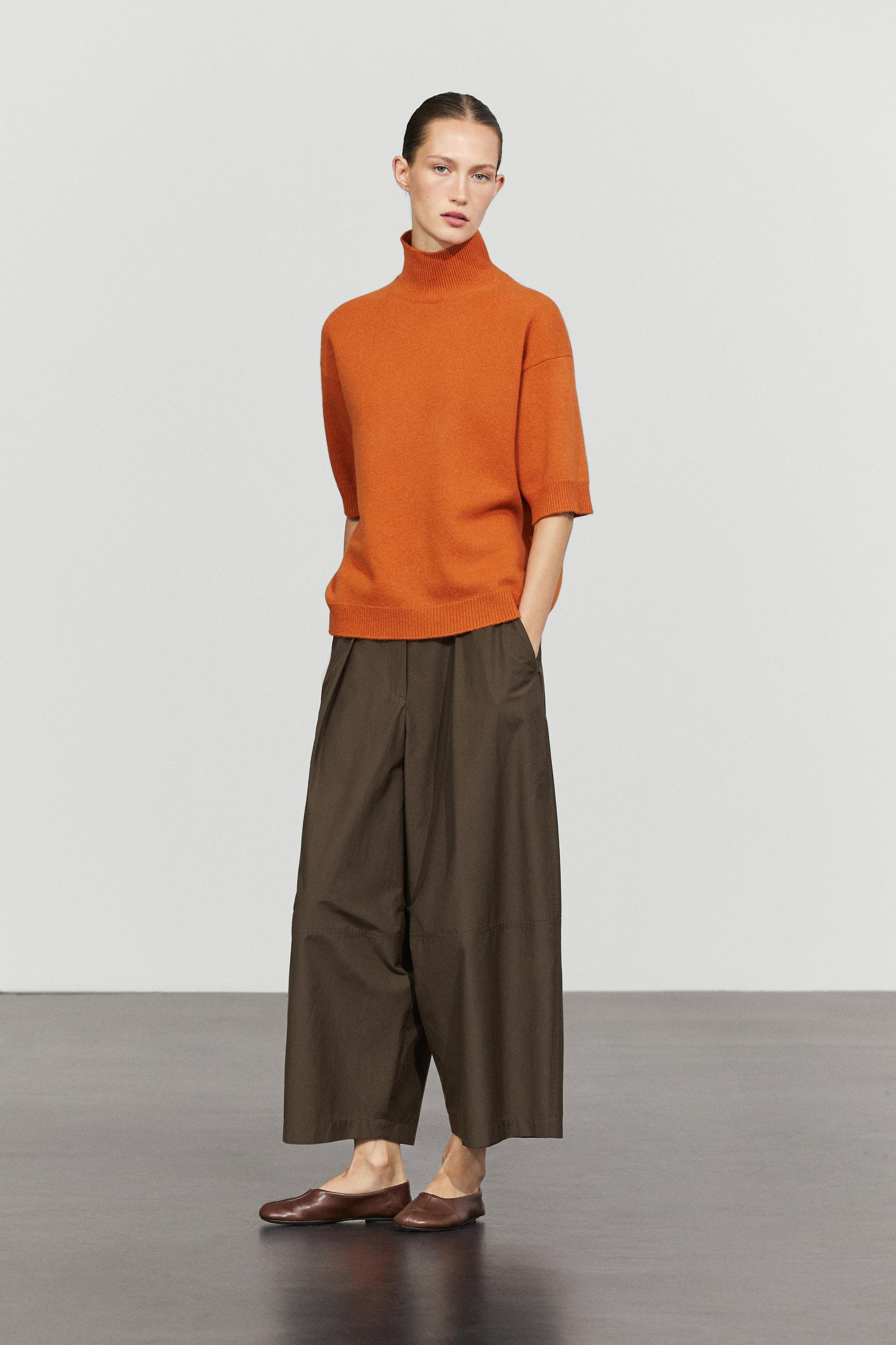 Oversize short sleeve knit sweater